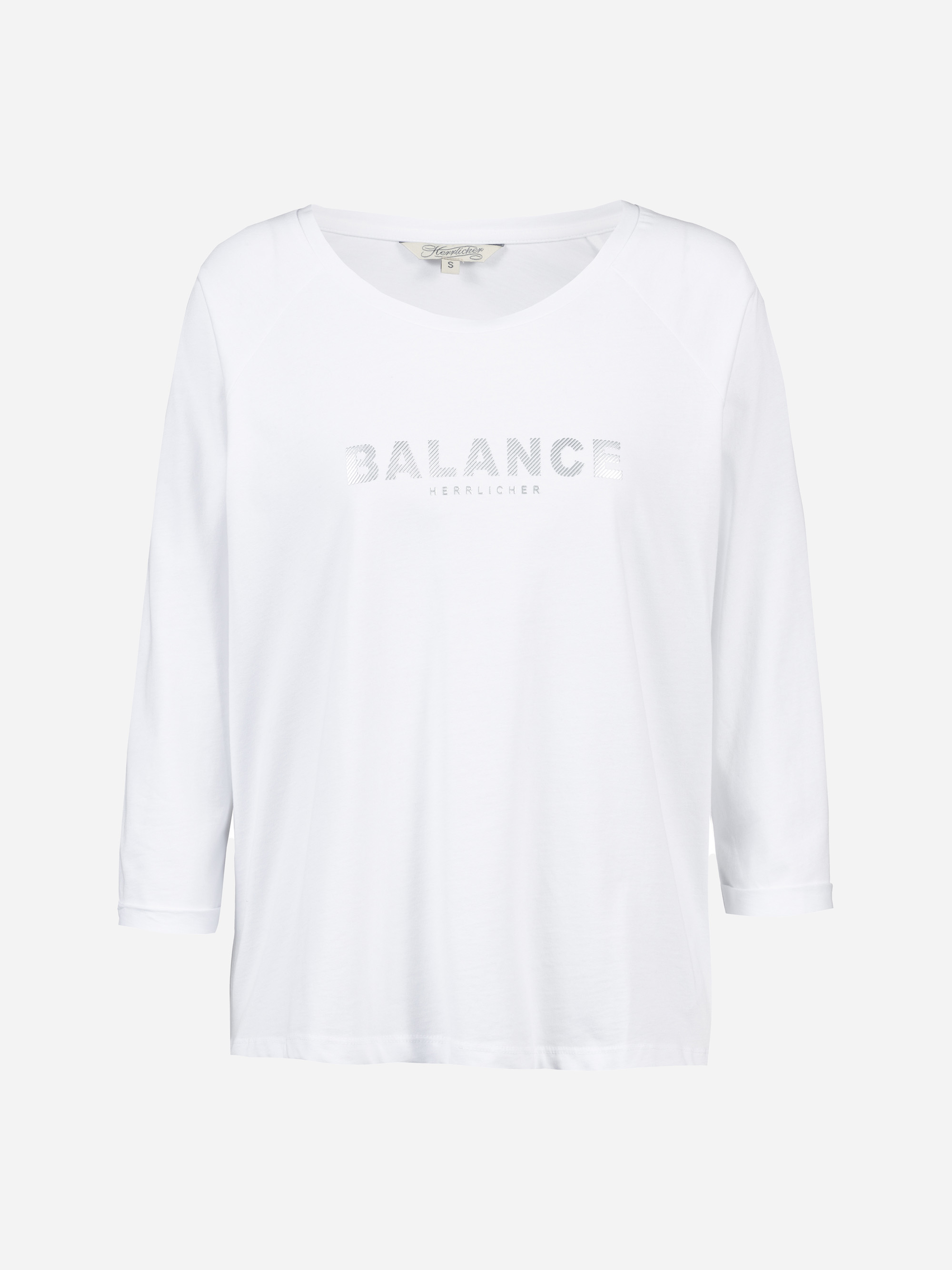 Modell Angelika Langarmshirt mit Metallic-Print